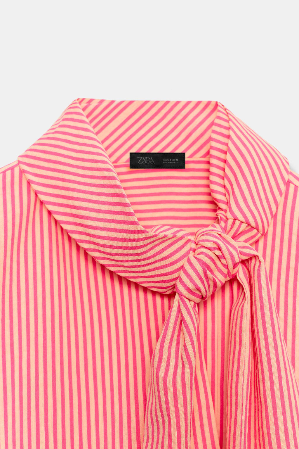 CAMISA RAYAS LAZO / Rosa - Zara фото 9