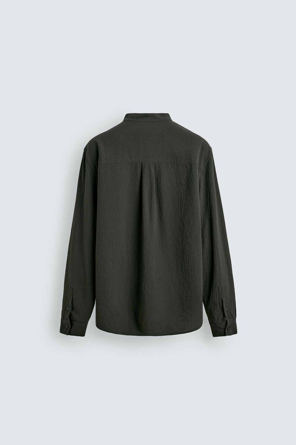 CAMISA EFECTO ARRUGADO / Khaki oscuro - Zara фото 8