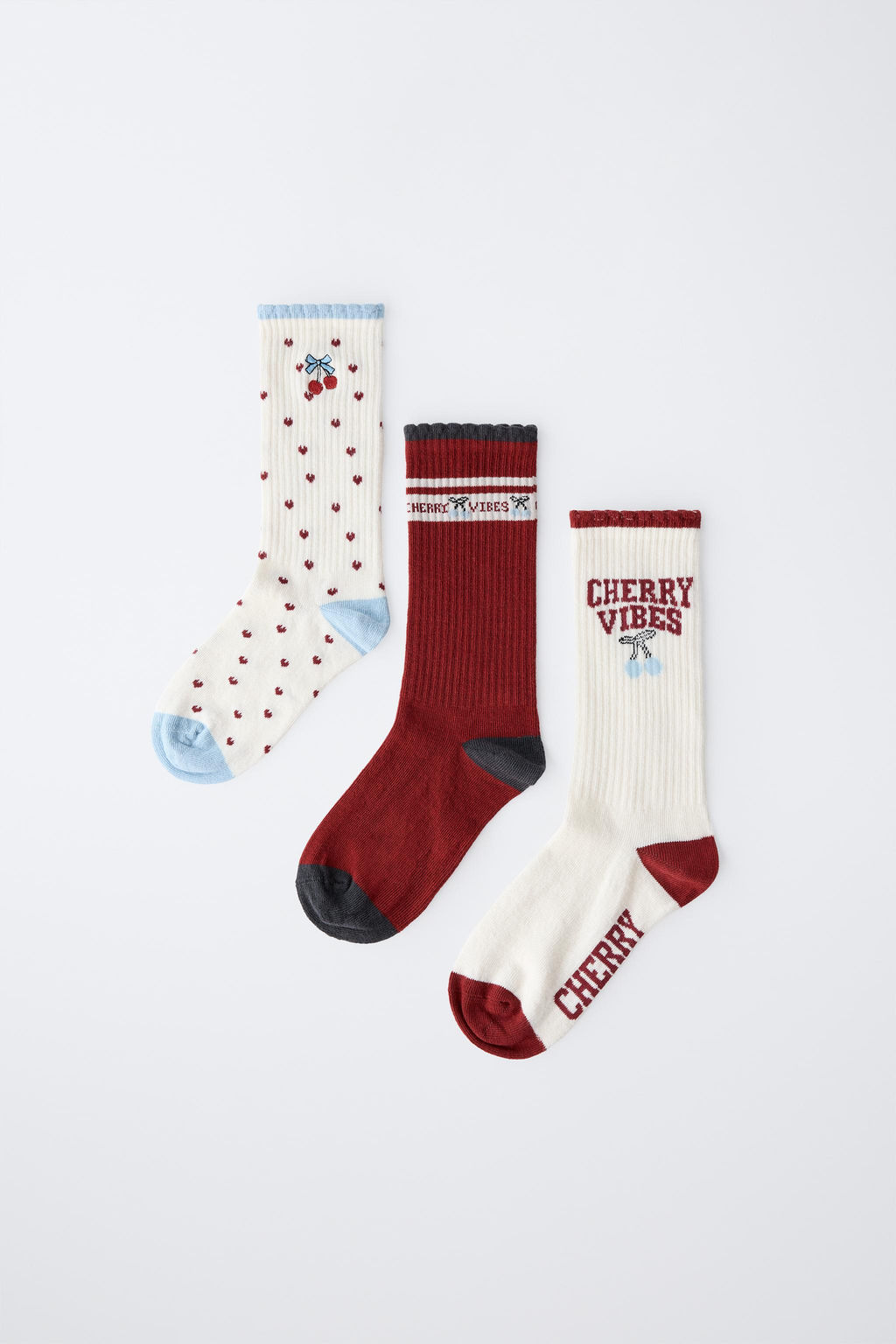3-PACK OF CHERRY AND TEXT SOCKS - Zara фото 4