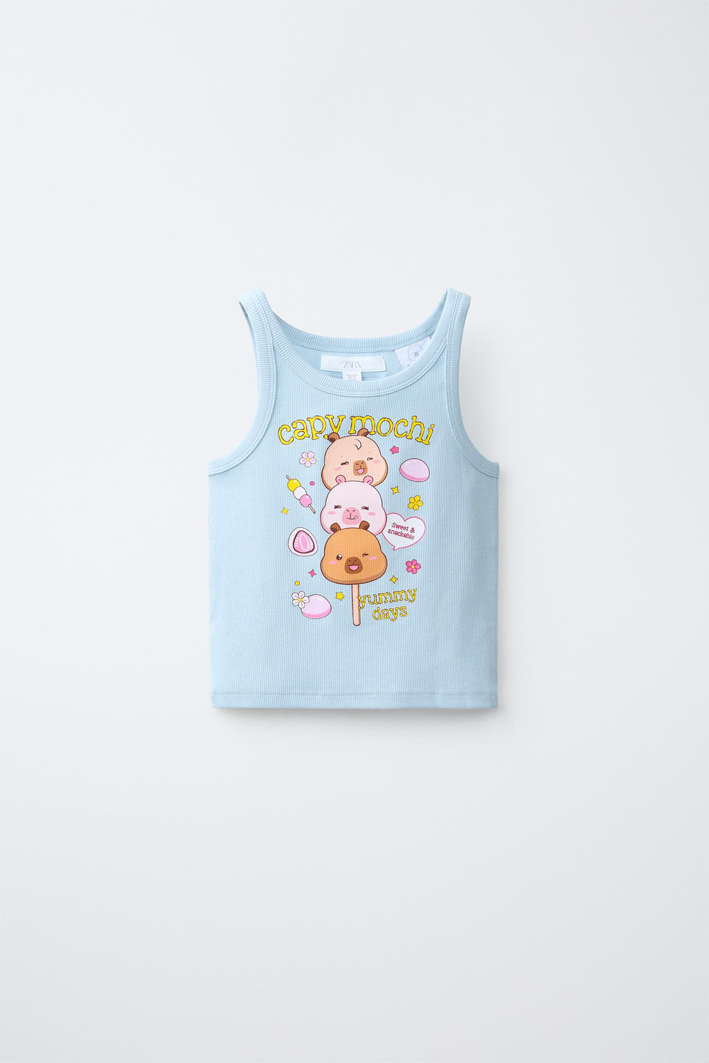 TOP RIB CAPIBARA CAPYFUN  / Azul pastel