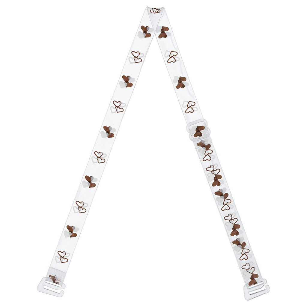 Бретели (пара) Gamma BR-1023 в пакете 10 мм 10 пар СК/Распродажа белый/коричневый/белый