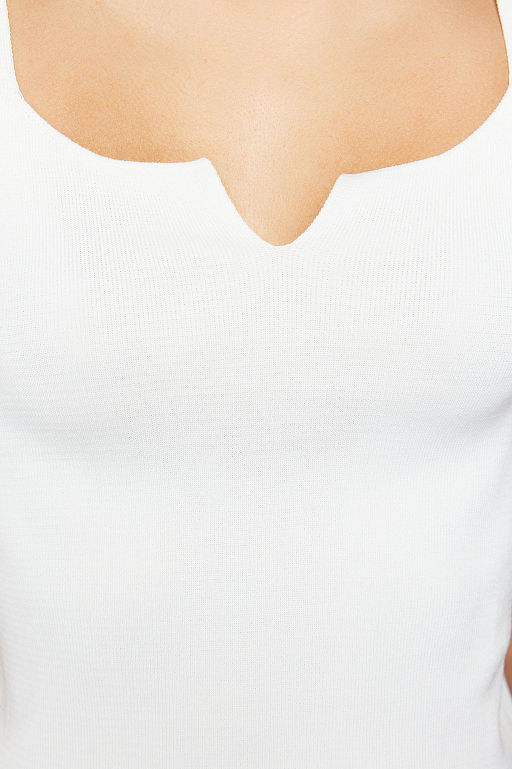 Ekru Crop Basic Top Triko Bluz TWOSS24BZ00269 - Trendyolmilla фото 5