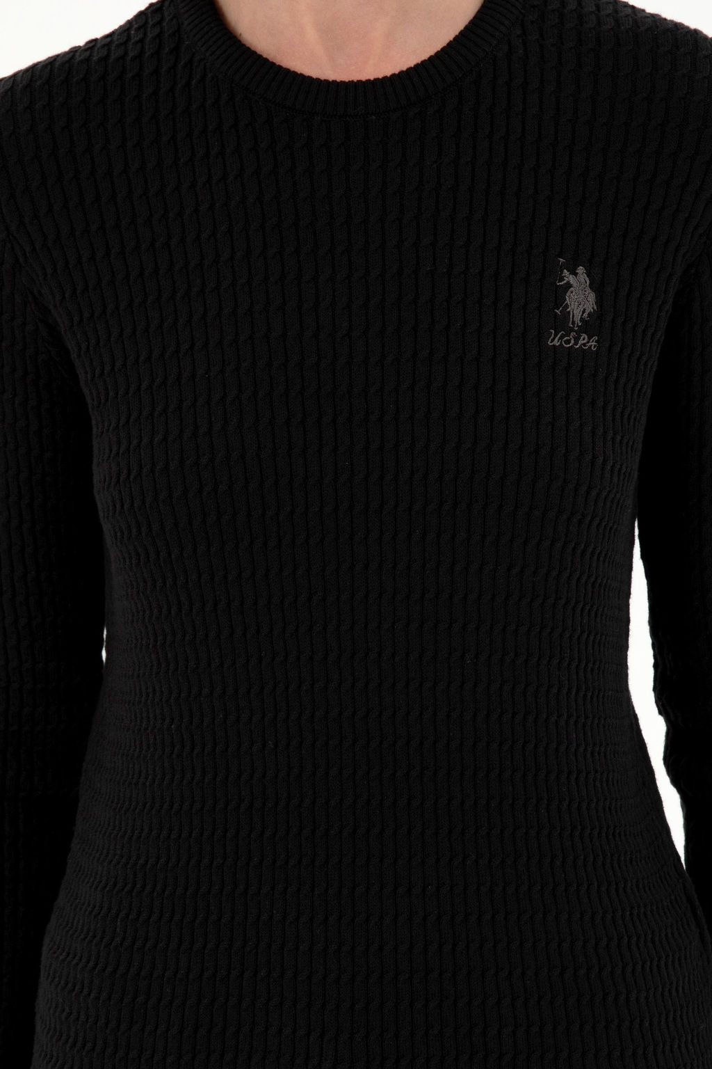 Женский черный базовый свитер Неожиданная скидка в корзине - U.s. polo assn фото 6