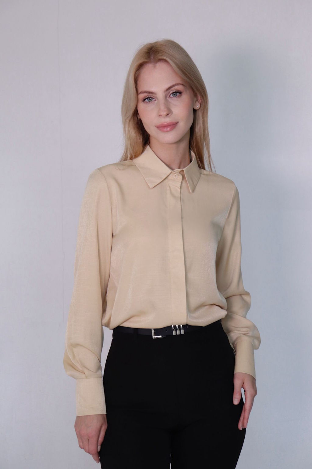 Рубашка с супатной застёжкой свободного силуэта - Martichelli фото 43