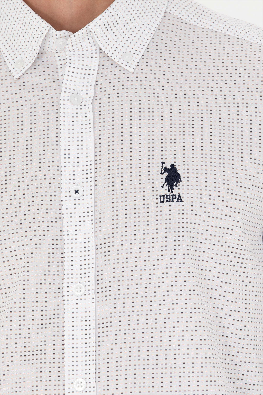 U. S. Polo Assn Мужская темно-синяя рубашка с длинным рукавом - U.s. polo assn фото 8