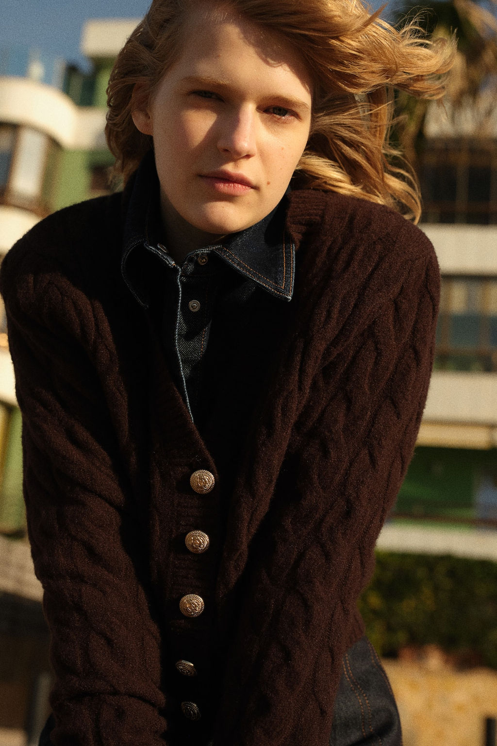 Cardigan en punto trenzado - H&m фото 3