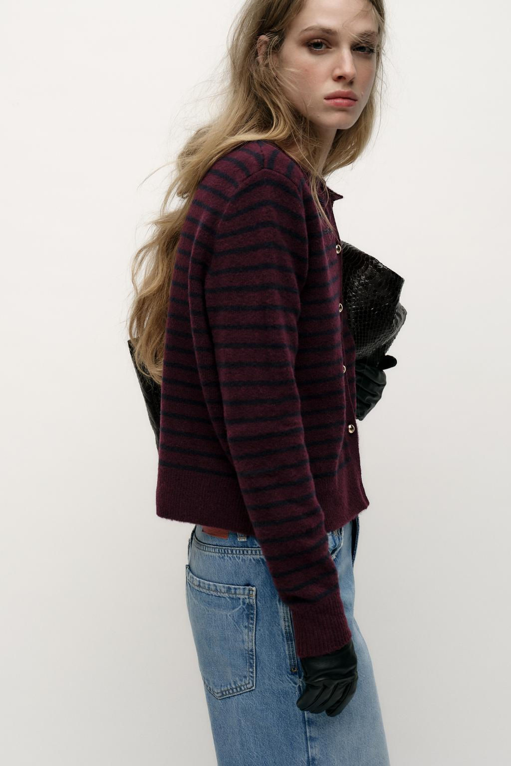 STRIPED KNIT CARDIGAN - Zara фото 9