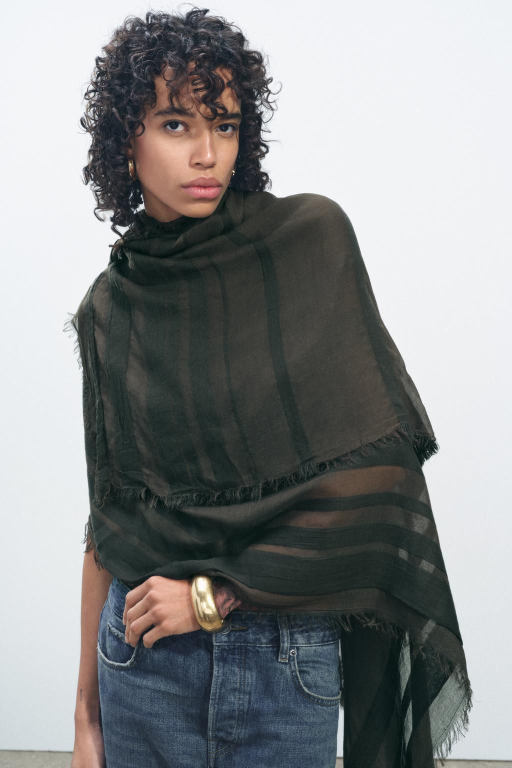 FINE MODAL AND WOOL SCARF - Zara фото 2
