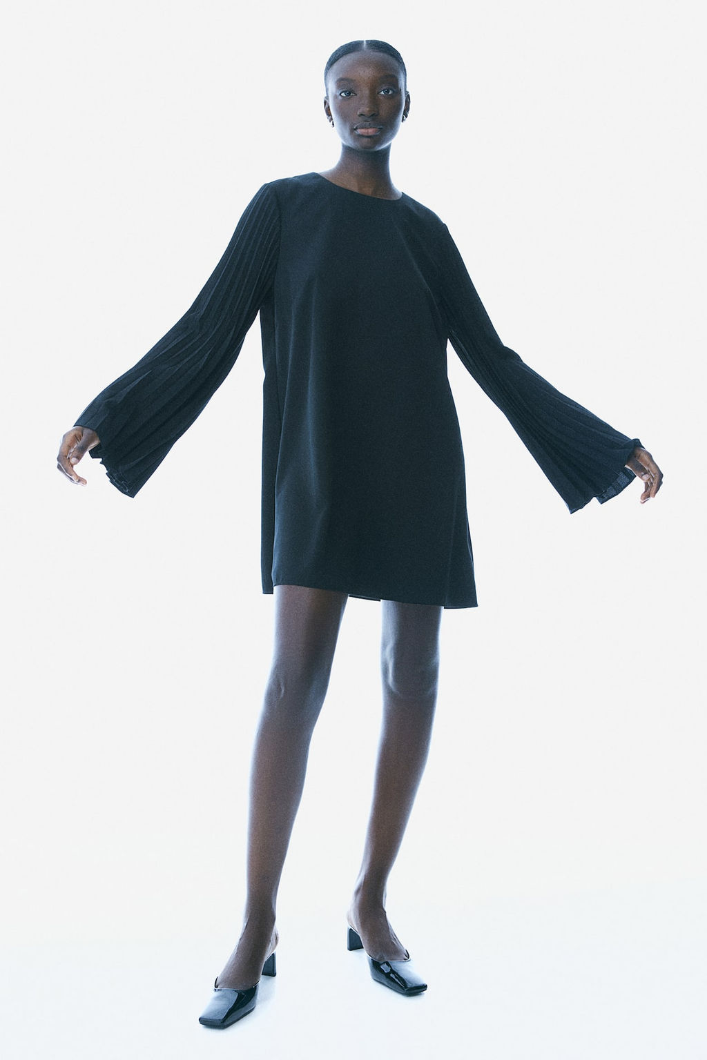 Vestido con mangas plisadas - H&m фото 2