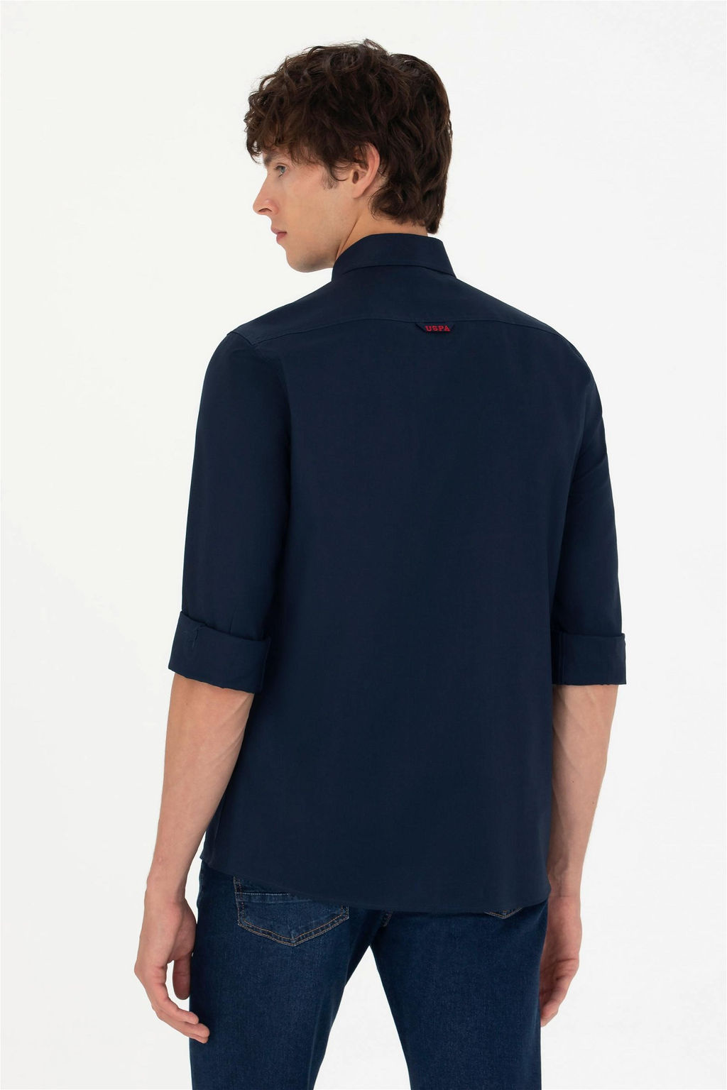 U. S. Polo Assn Мужская темно-синяя базовая рубашка с длинным рукавом - U.s. polo assn фото 12