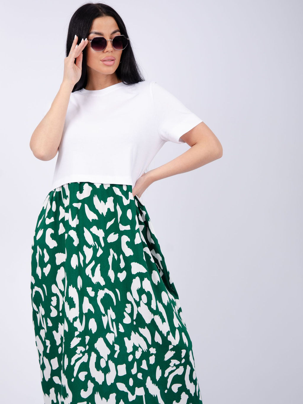 Платье Виттория, вискоза/кулирка До 60 размера - Малина фото 17