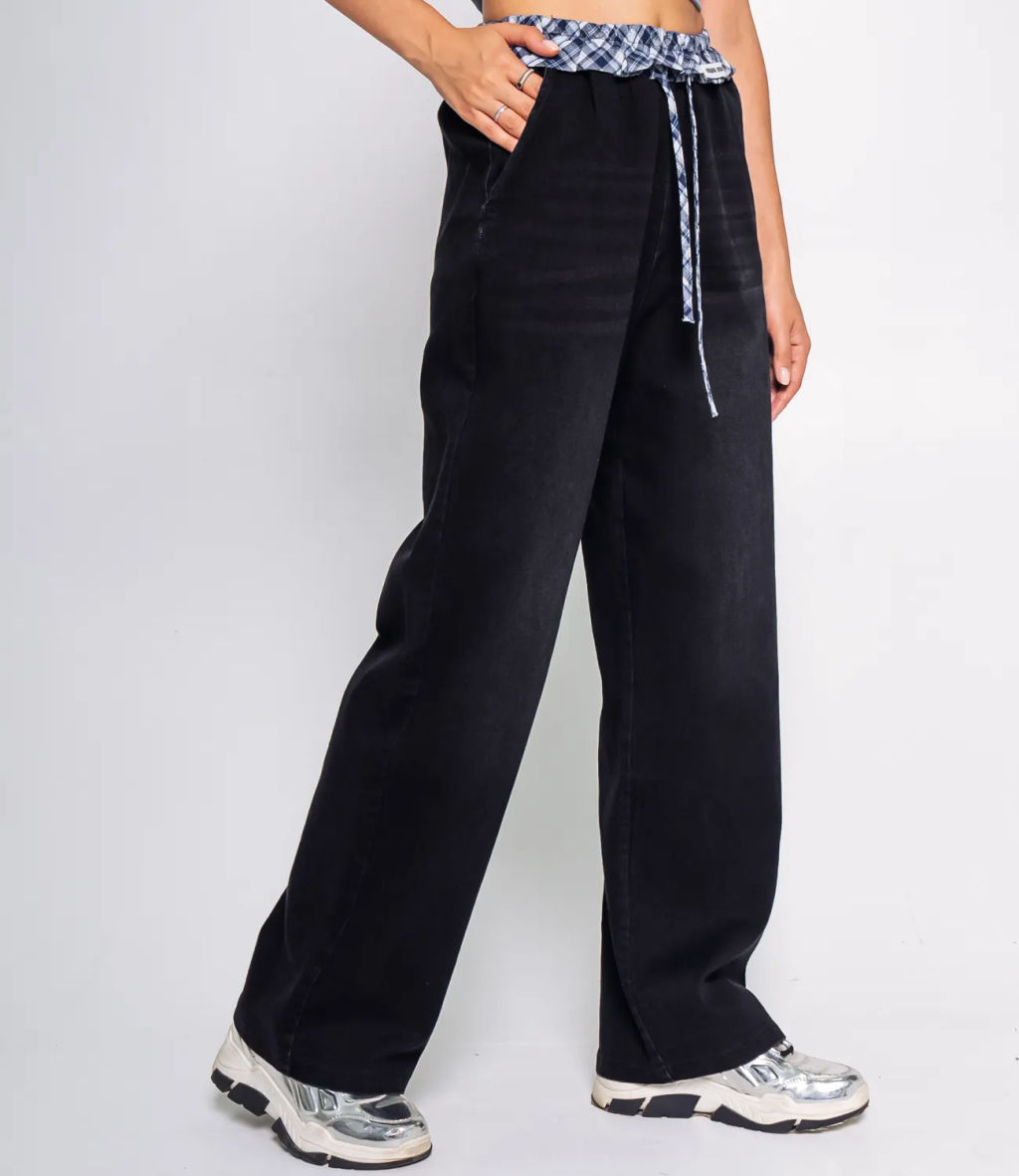 Джинсы #КТ7627, чёрный