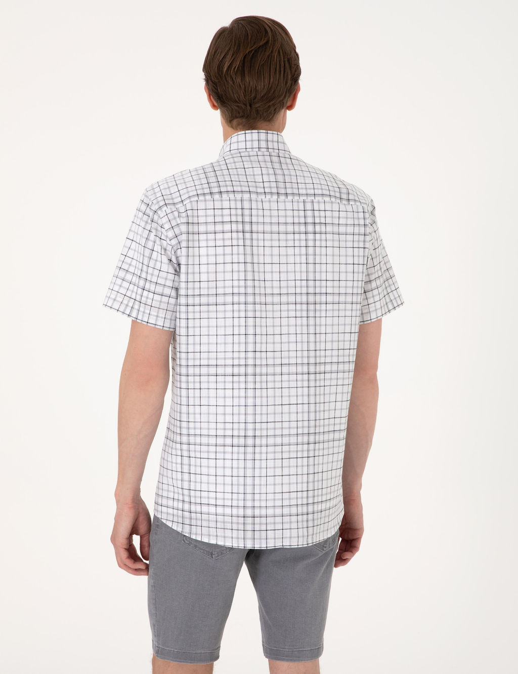 Gri Regular Fit K_sa Kollu G_mlek - Pierre cardin фото 5