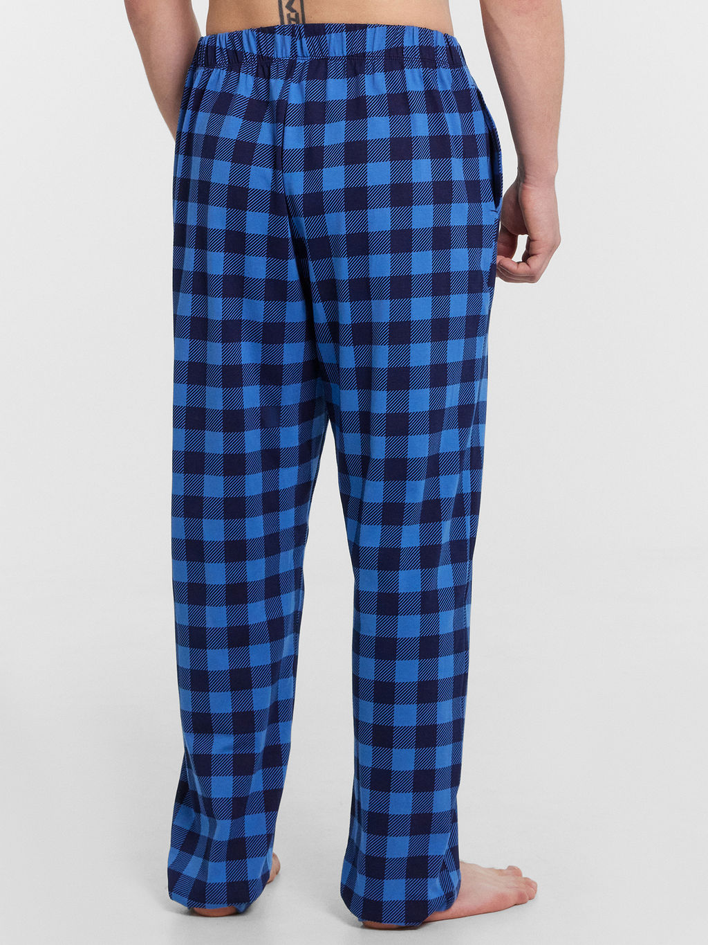Брюки домашние мужские синие в клетку - Mark formelle фото 3