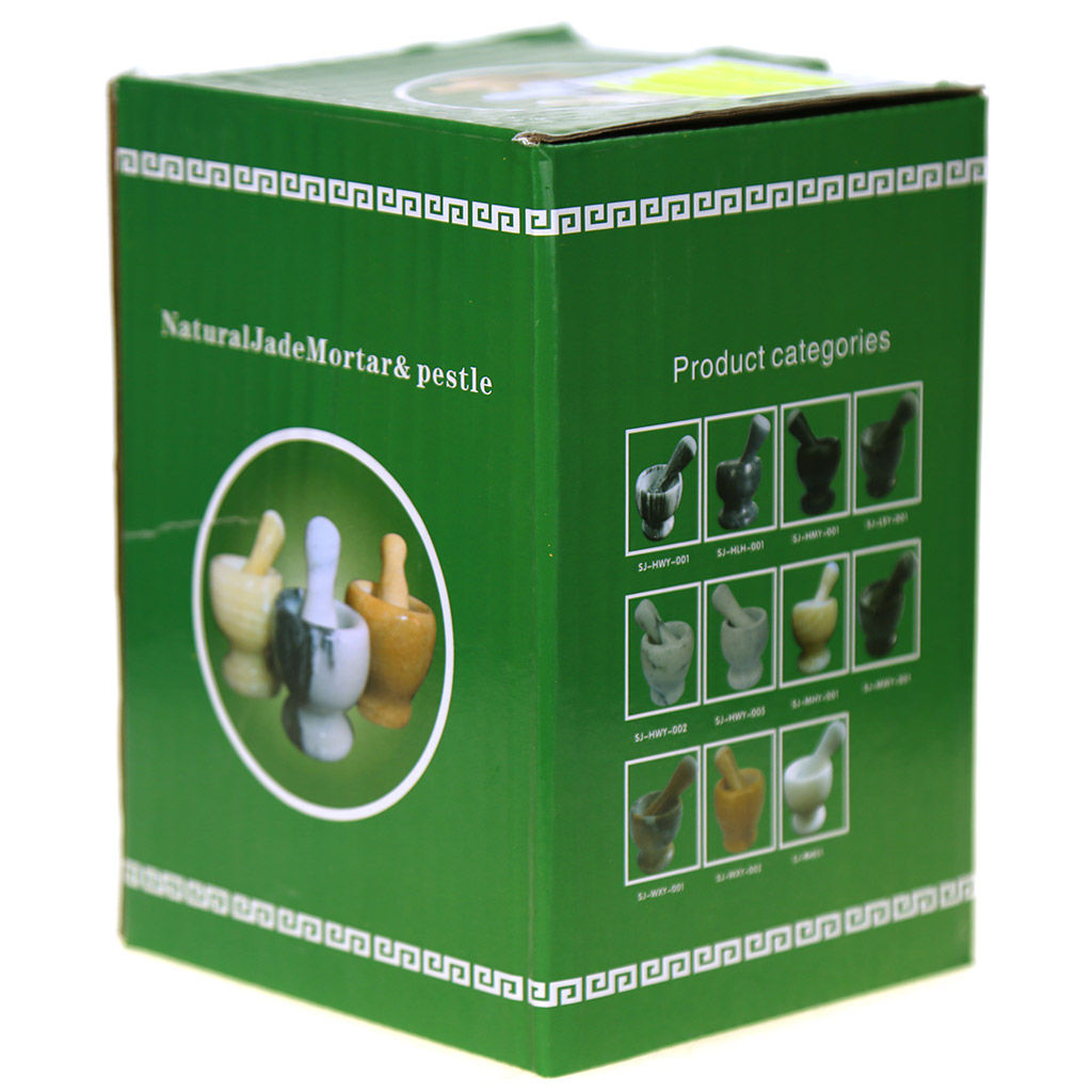 Ступка 200мл натуральный камень д10см h10,5см, с пестиком 4х13см Серый мрамор (Китай) - Домашняя мода фото 3