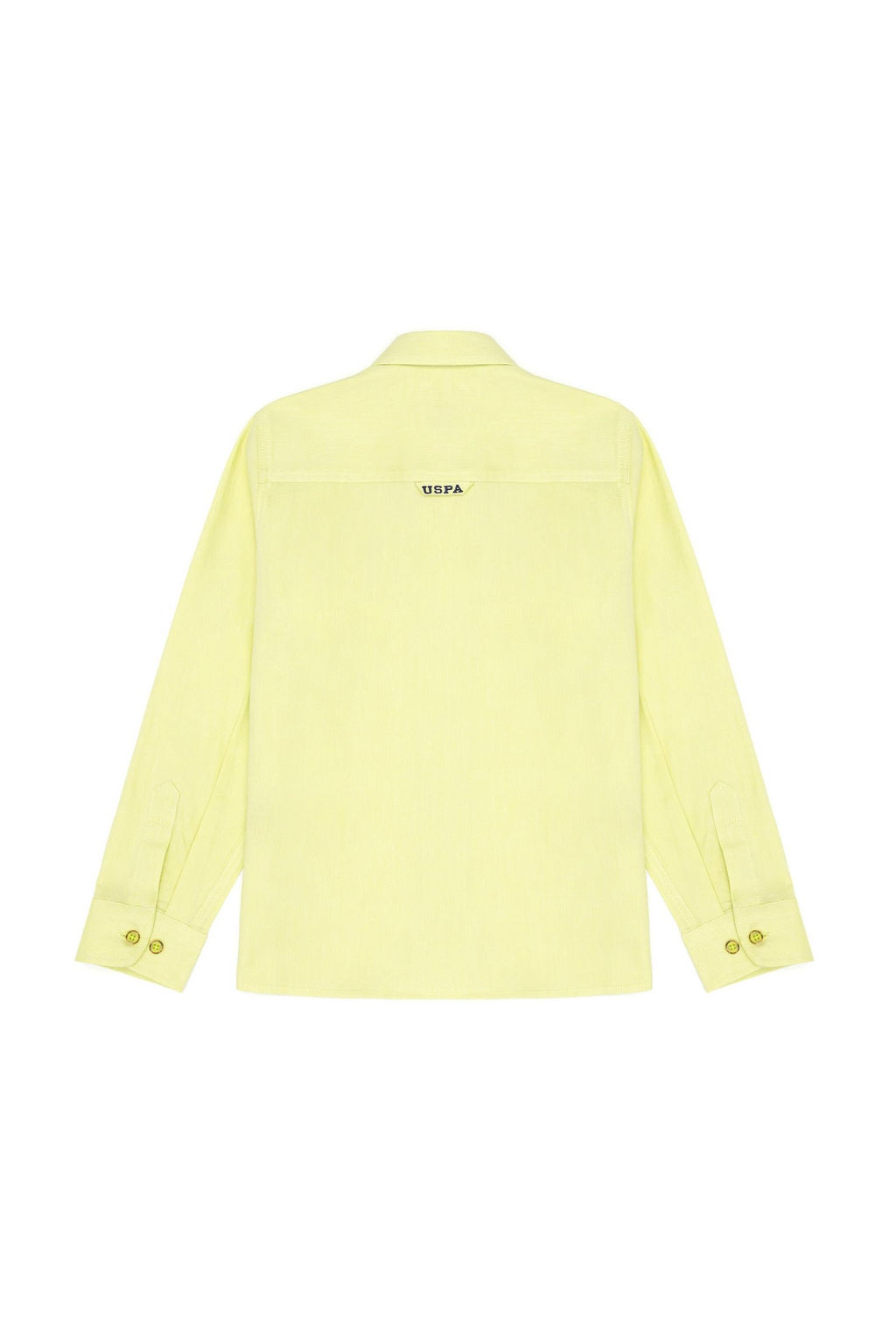 U. S. Polo Assn Неоново-желтая базовая рубашка с длинным рукавом для мальчика - U.s. polo assn фото 4