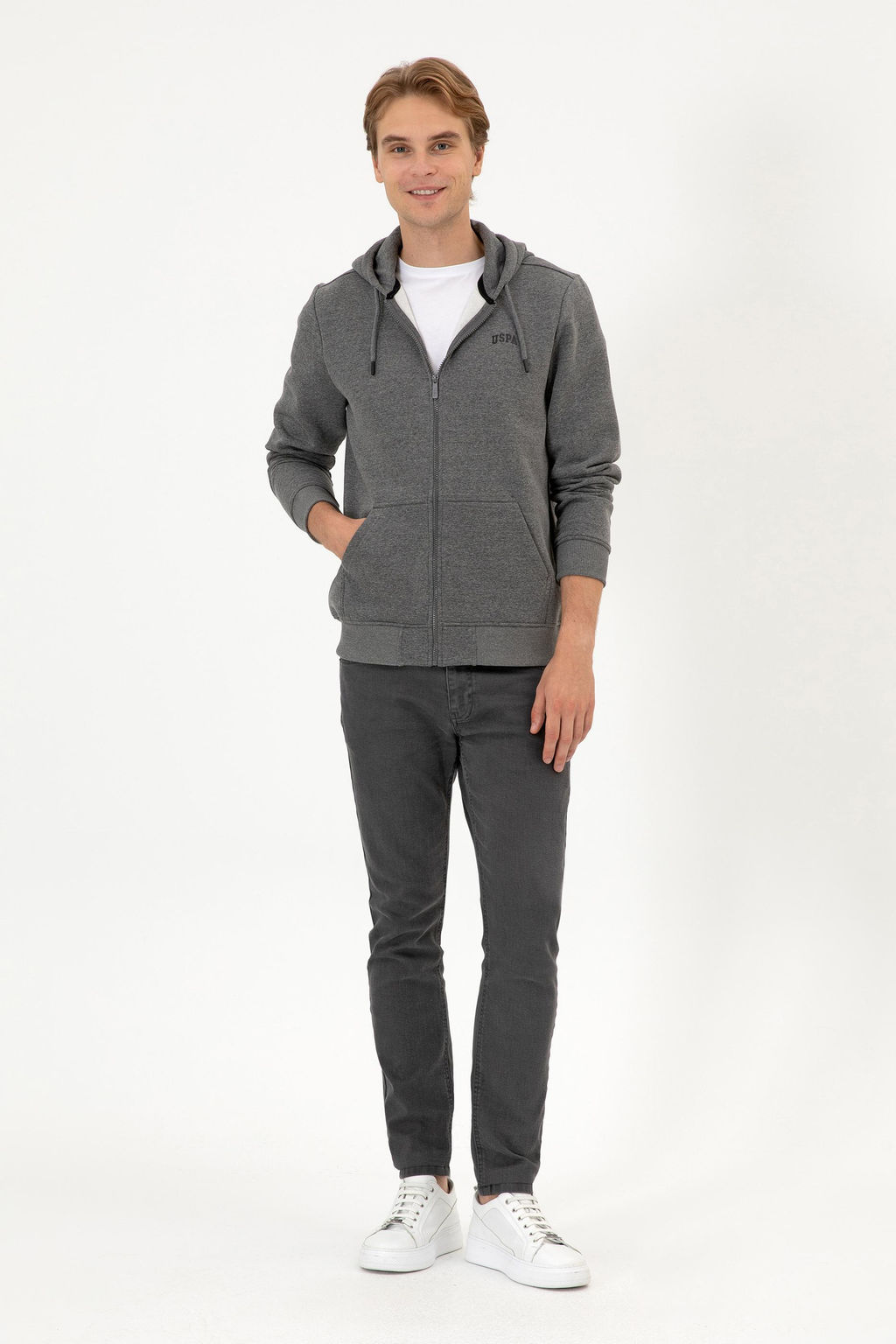 Erkek Antrasit Melanj _rme H_rka Sepette S_rpriz _ndirim - U.s. polo assn фото 4