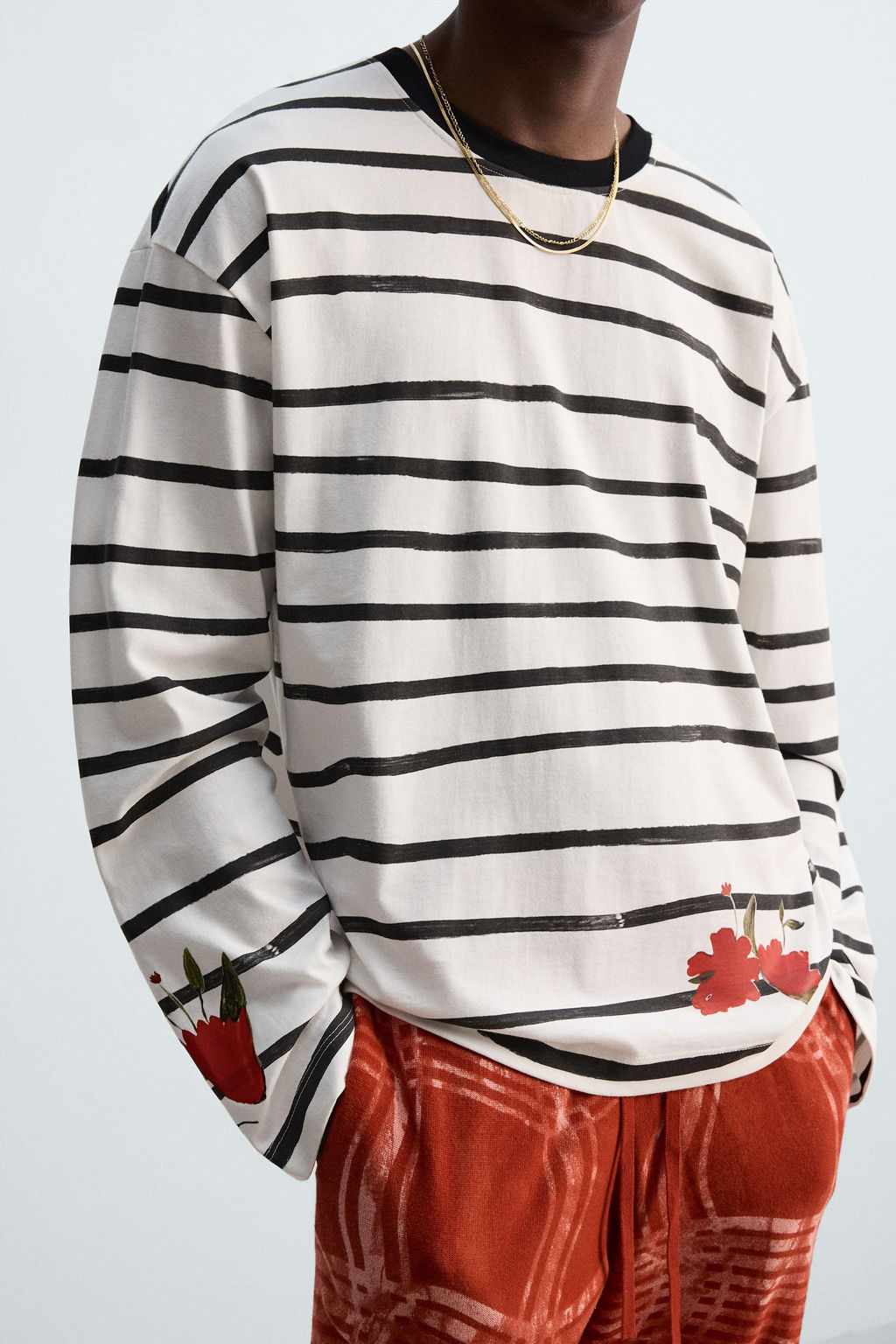 STRIPED PRINT T-SHIRT  OTIS KWAME KYE QUAICOE - Zara фото 5