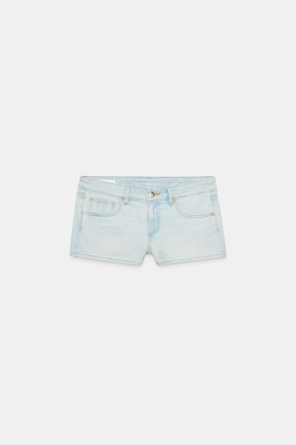 TRF MID-WAIST BELT LOOP DENIM BERMUDA SHORTS - Zara фото 29
