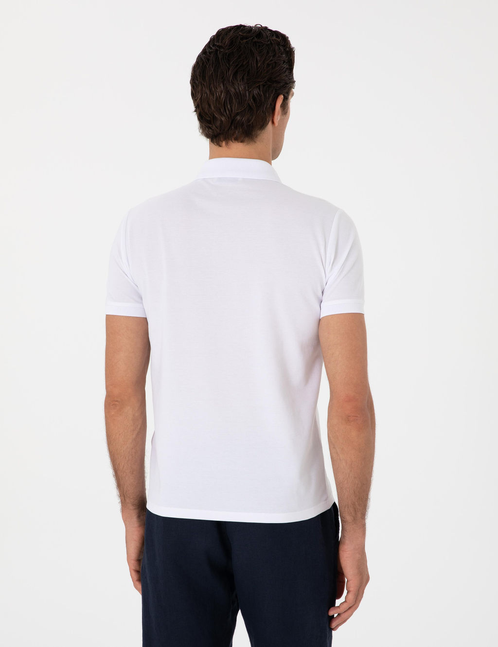 Beyaz Slim Fit %100 Pamuk Polo Yaka T-shirt - Cacharel фото 5