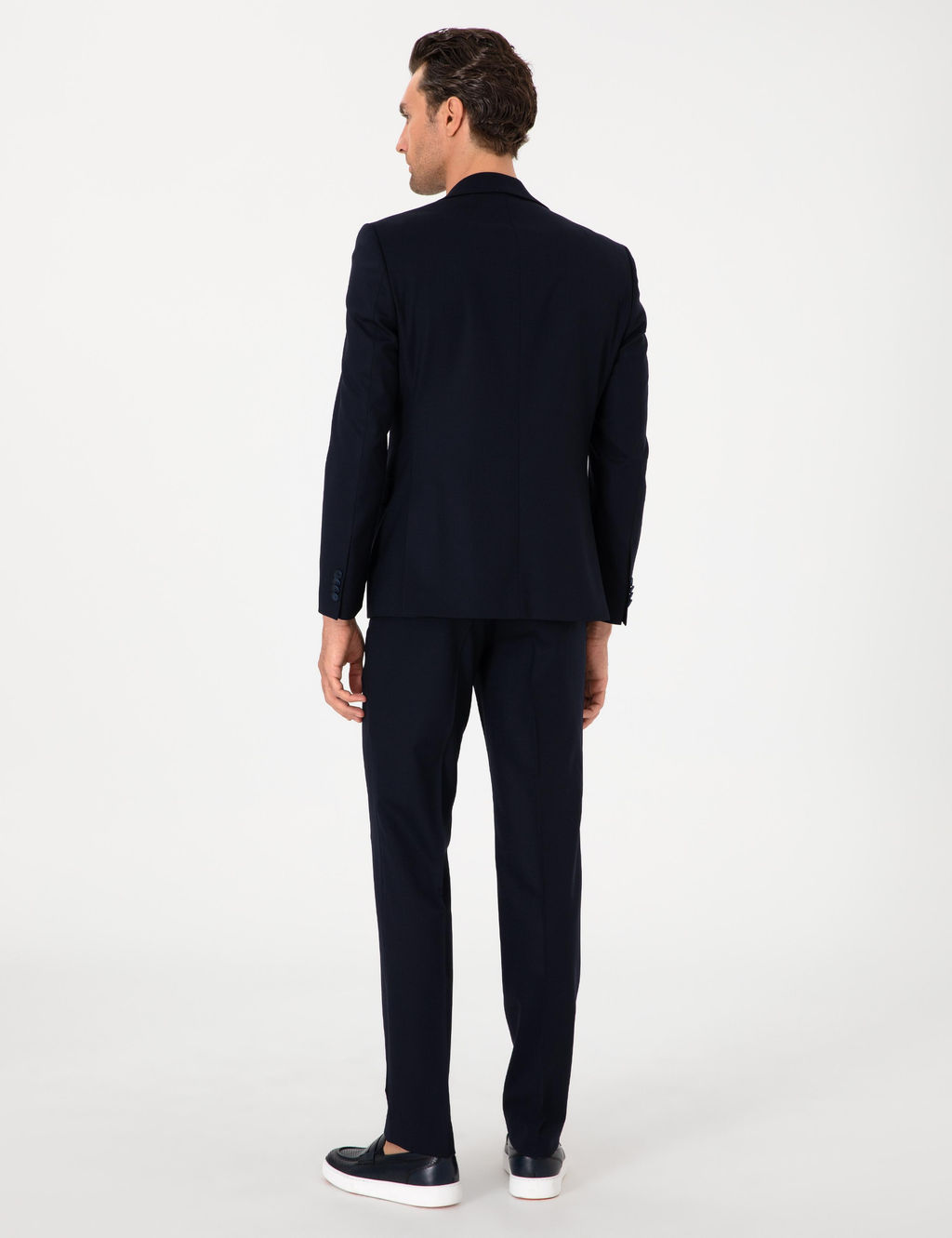 Lacivert Slim Fit Y_n Kar___ml_ Klasik Kuma_ Pantolon - Cacharel фото 4