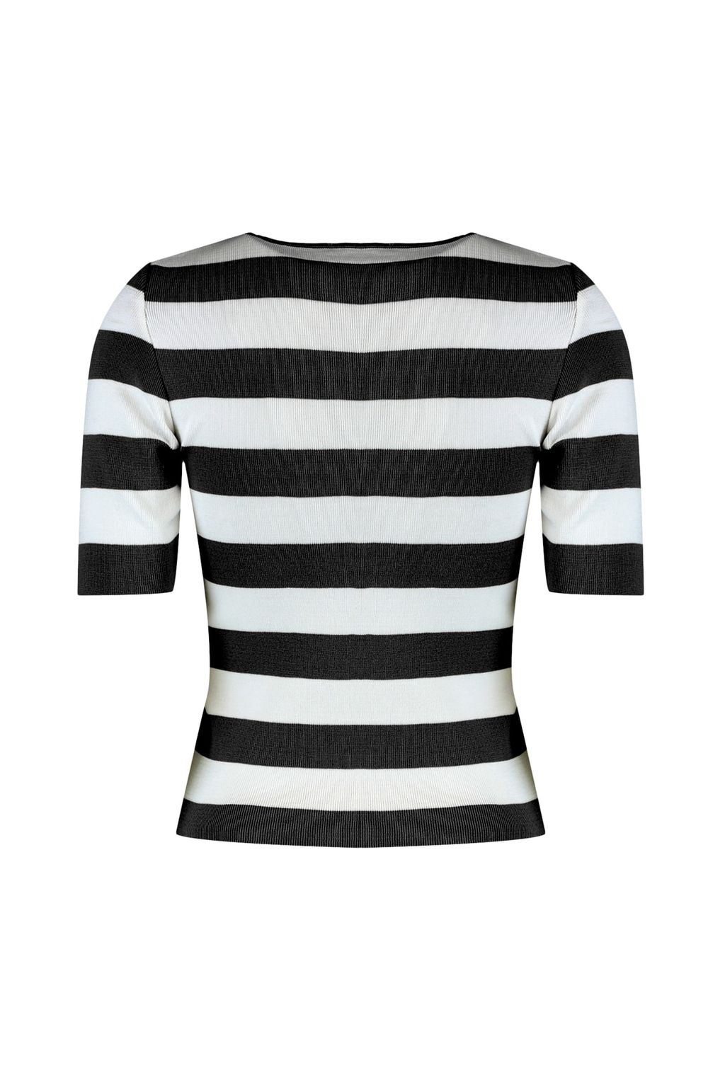 Trendyolmilla Siyah Cizgili Triko Bluz TWOAW23BZ00015  фото 6