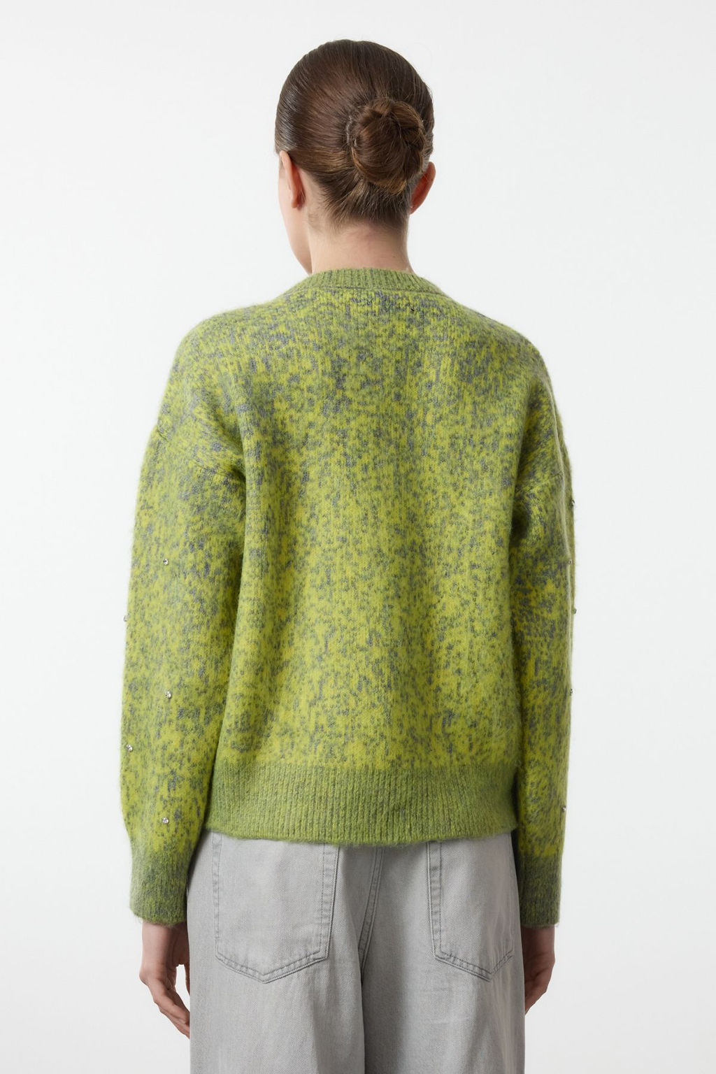 TRENDYOLMILLA Antrasit Yumusak Dokulu Desenli Ceket Gorunumlu Triko H?rka TWOAW25HI00185 фото 5