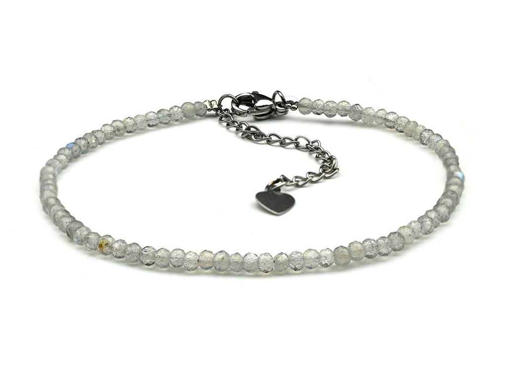 Браслет из граната зеленого рондель гр.3*2мм, 18см - Радуга камня фото 11