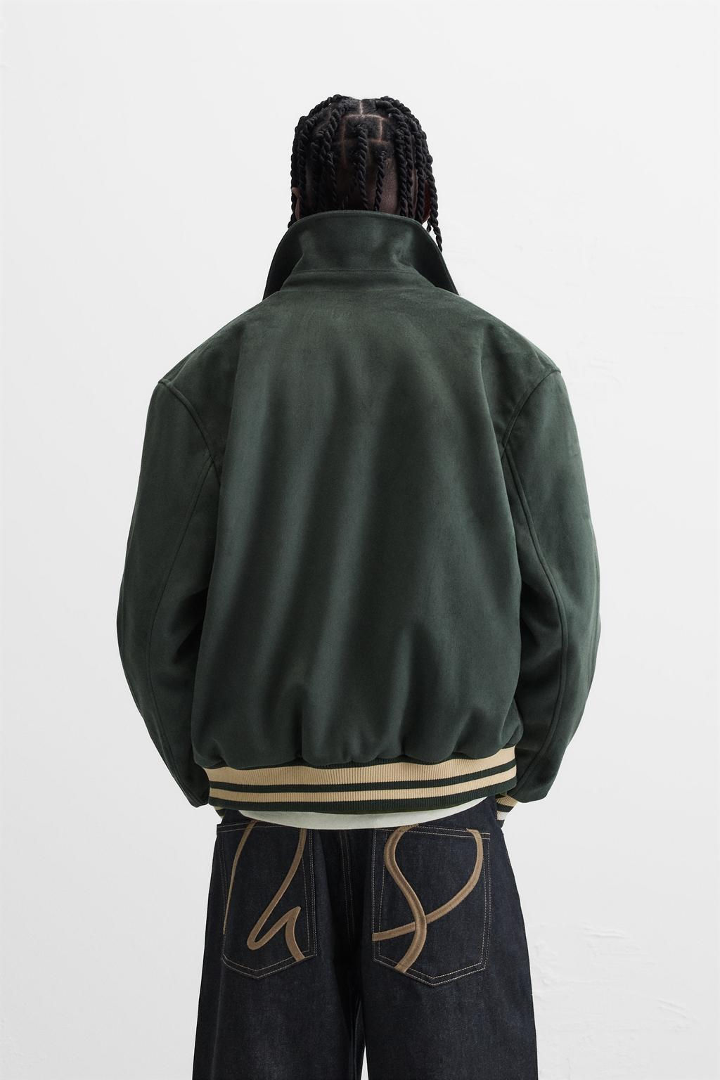 FAUX SUEDE JACKET WITH PATCHES - Zara фото 3