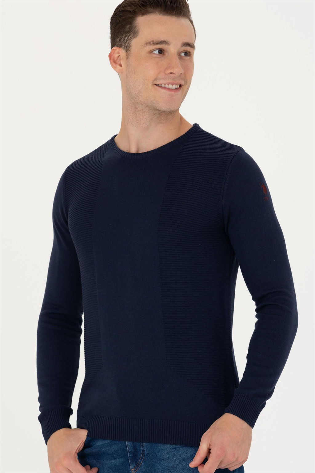 U. S. Polo Assn Мужской темно-синий свитер - U.s. polo assn фото 10