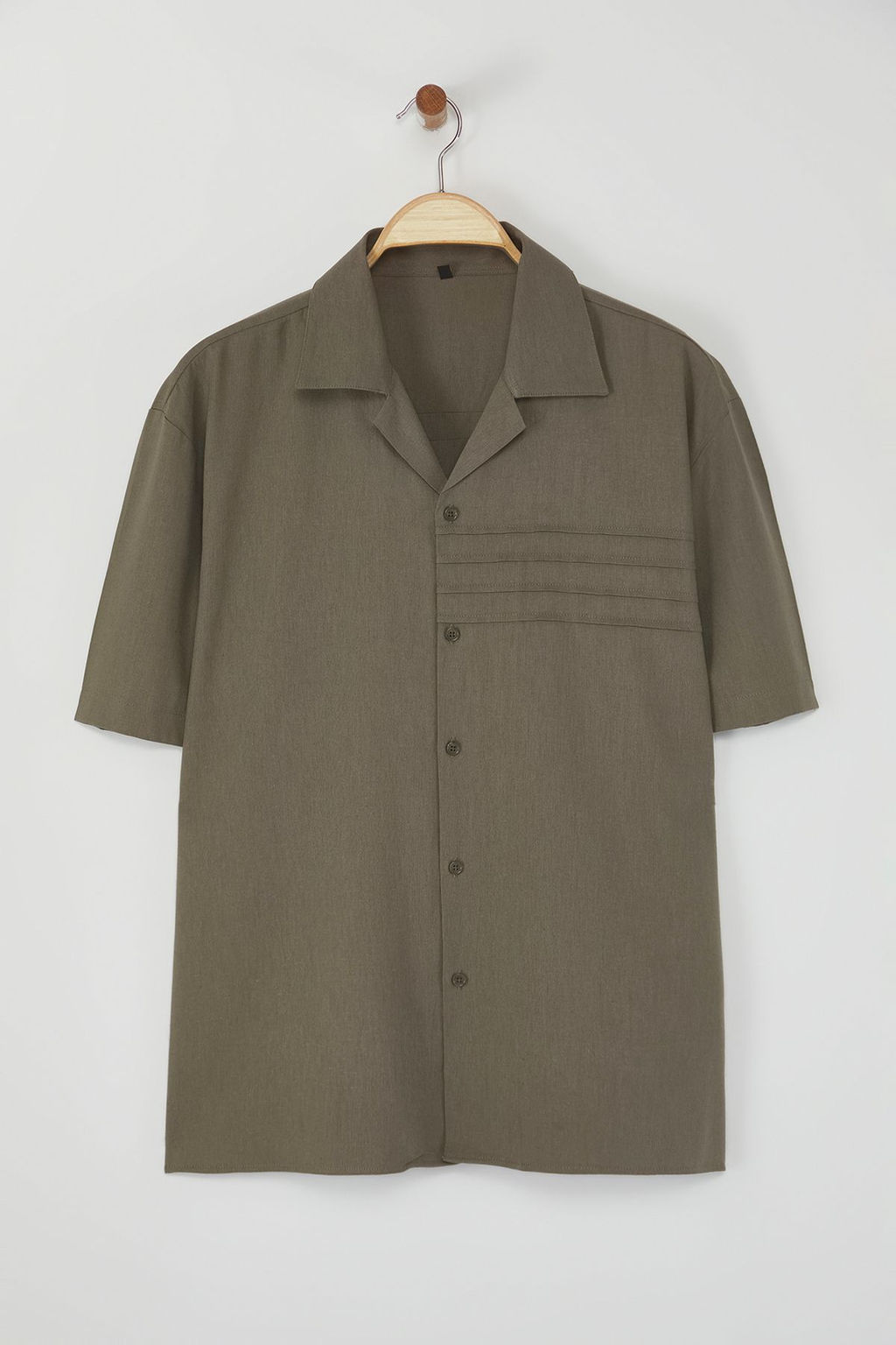 TRENDYOL MAN Limited Edition Haki Regular Fit Keten Kar?s?ml? Gomlek TMNSS25GO00038 - Trendyolmilla фото 5