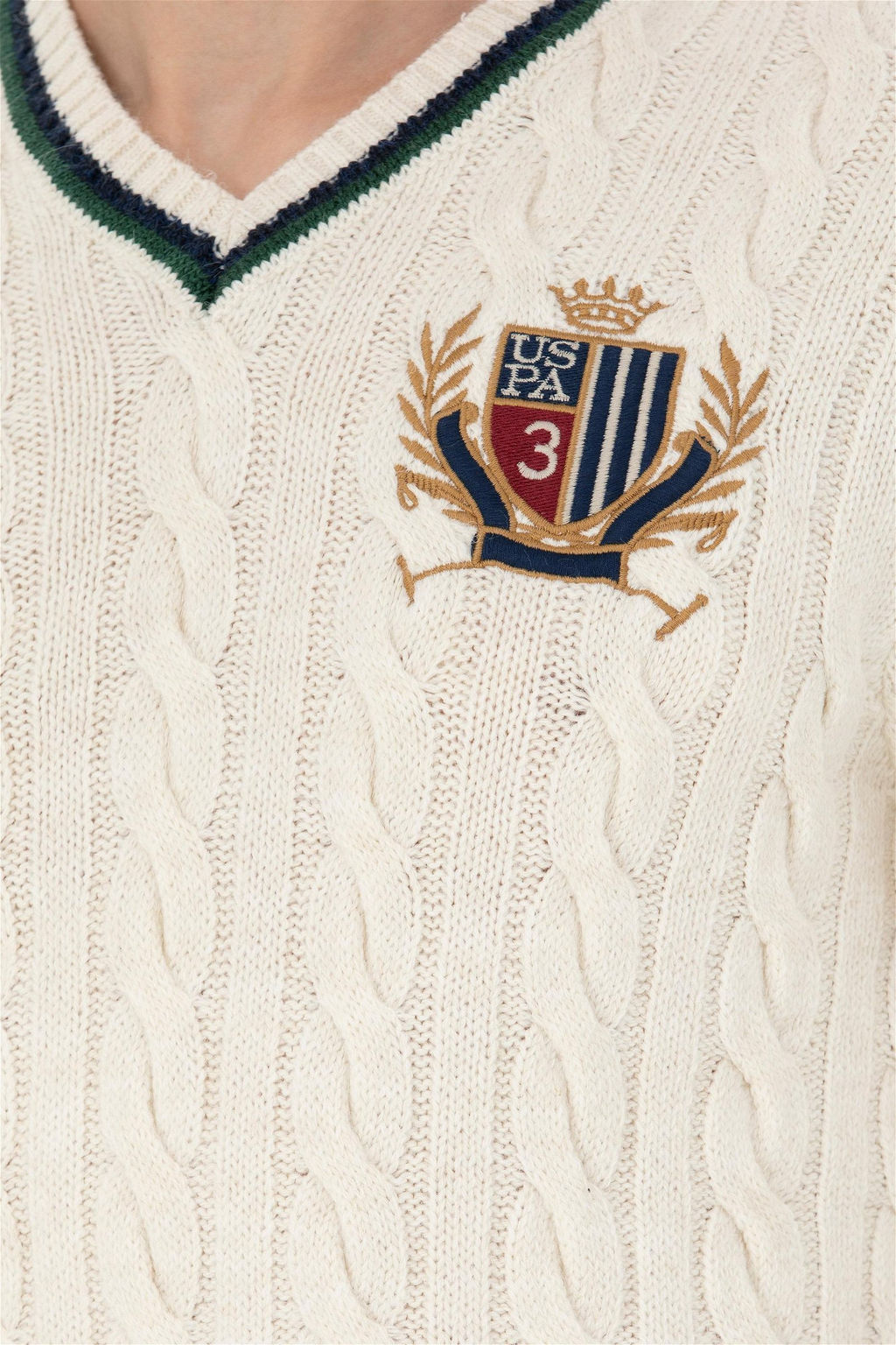 Мужской кремовый свитер - U.s. polo assn фото 7