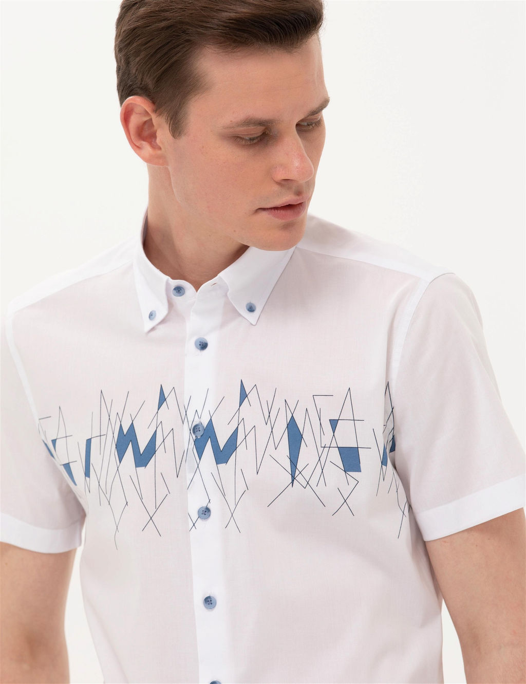 Lacivert Ex. Slim Fit K_sa Kollu G_mlek