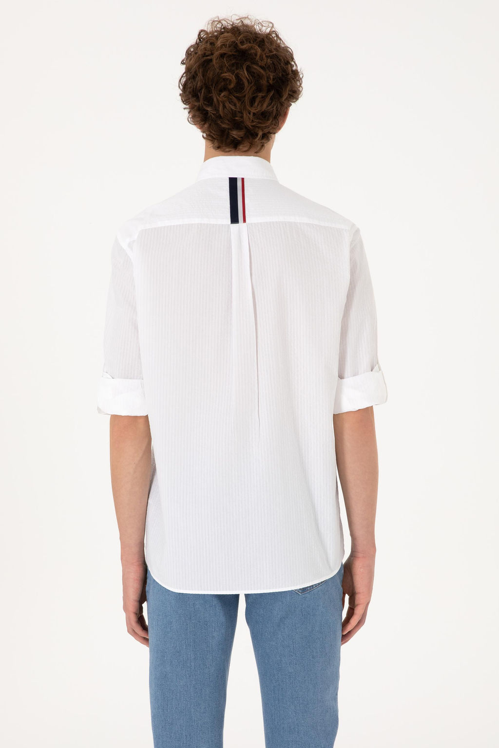 Erkek Beyaz Uzun Kollu G_mlek Sepette S_rpriz _ndirim - U.s. polo assn фото 5