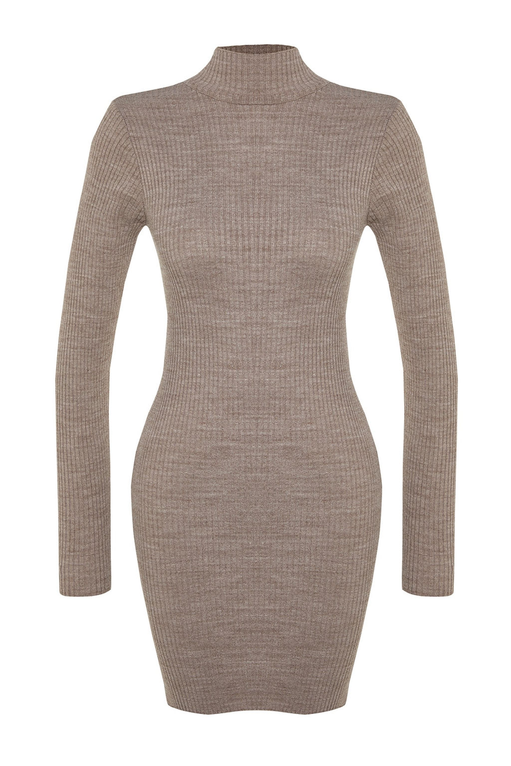 TRENDYOLMILLA Vizon Mini Triko Vucuda Oturan Elbise TWOAW23EL01389 фото 27