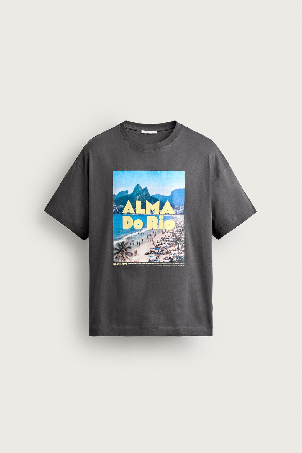 CAMISETA RELAXED FIT GR?FICO R?O / Negro - Zara фото 7