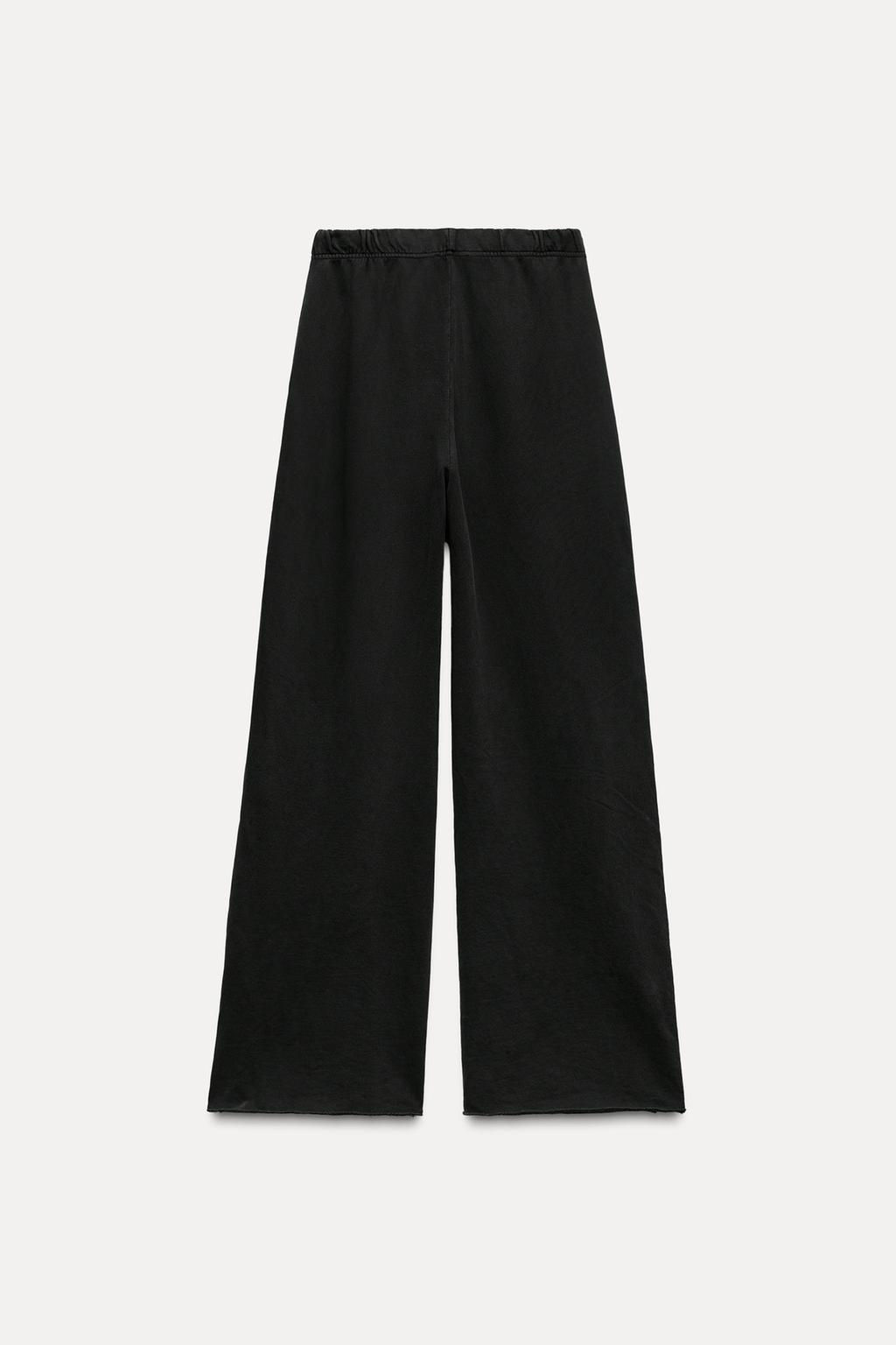 WASHED-EFFECT PALAZZO JOGGER TROUSERS - Zara фото 6