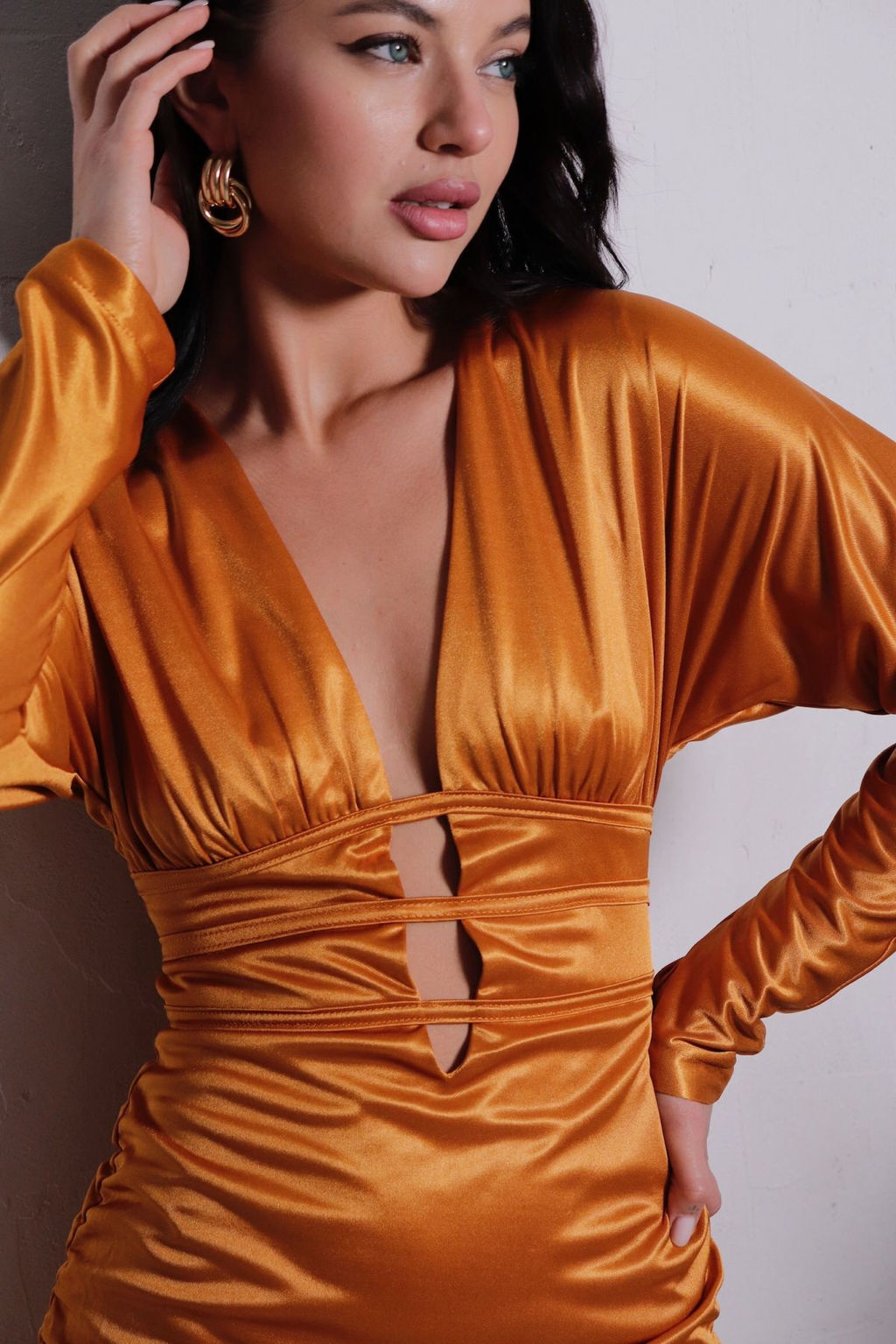 11438 Платье вечернее золотисто-оранжевое (остаток: 40, 42, 44, 46, 48) - Martichelli фото 4