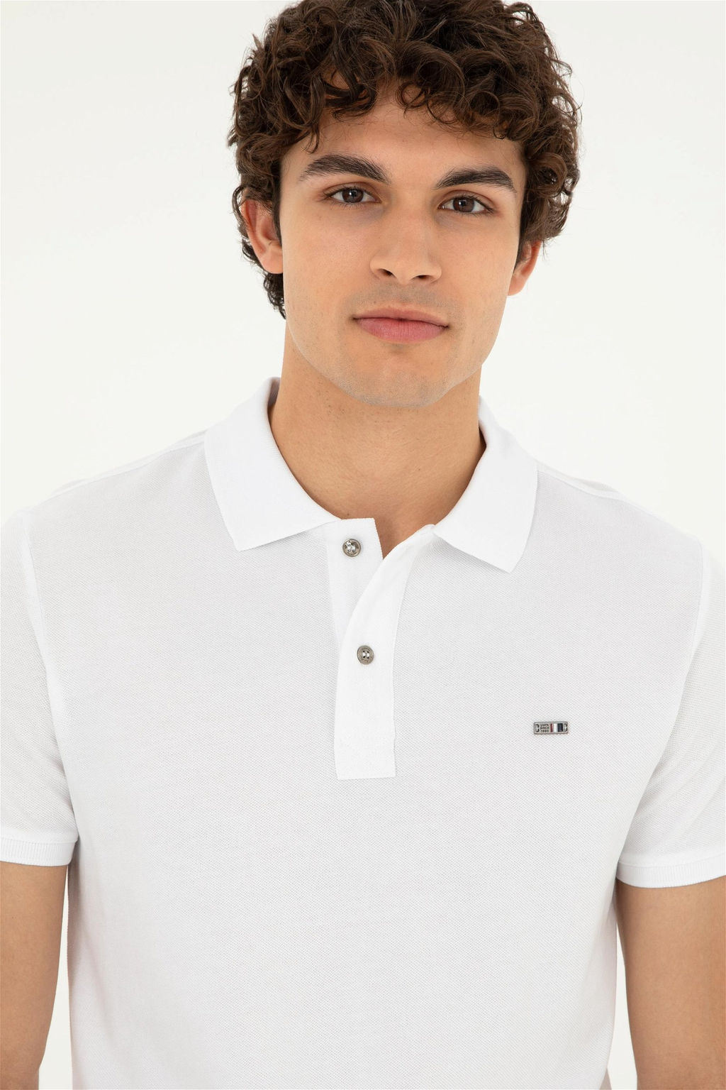 Мужская белая базовая футболка - U.s. polo assn фото 2