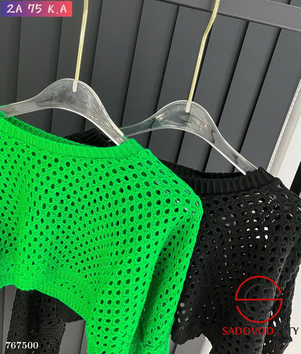 Кроп - топ сетка кофта женская