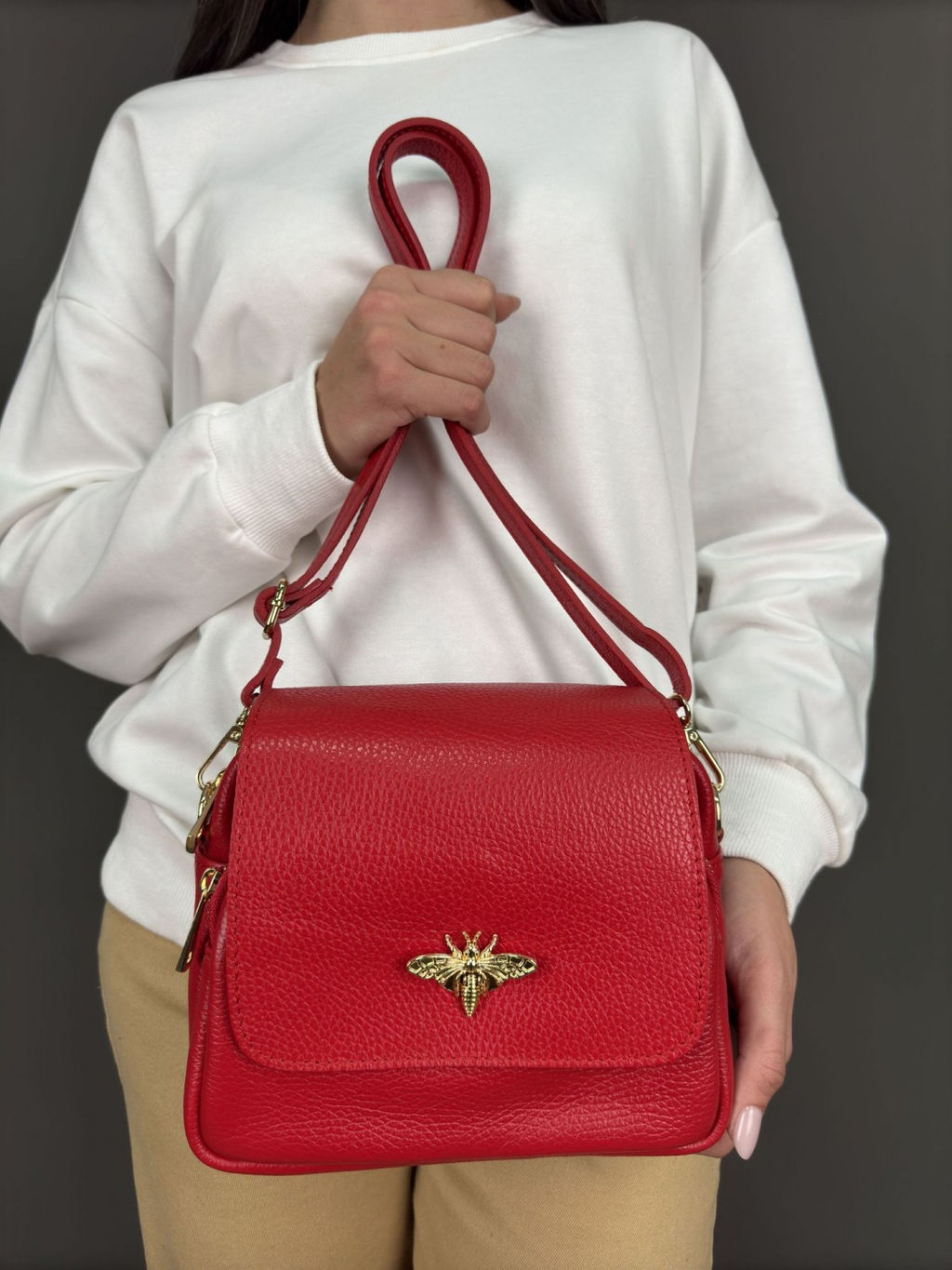 Сумка женская из телячьей кожи