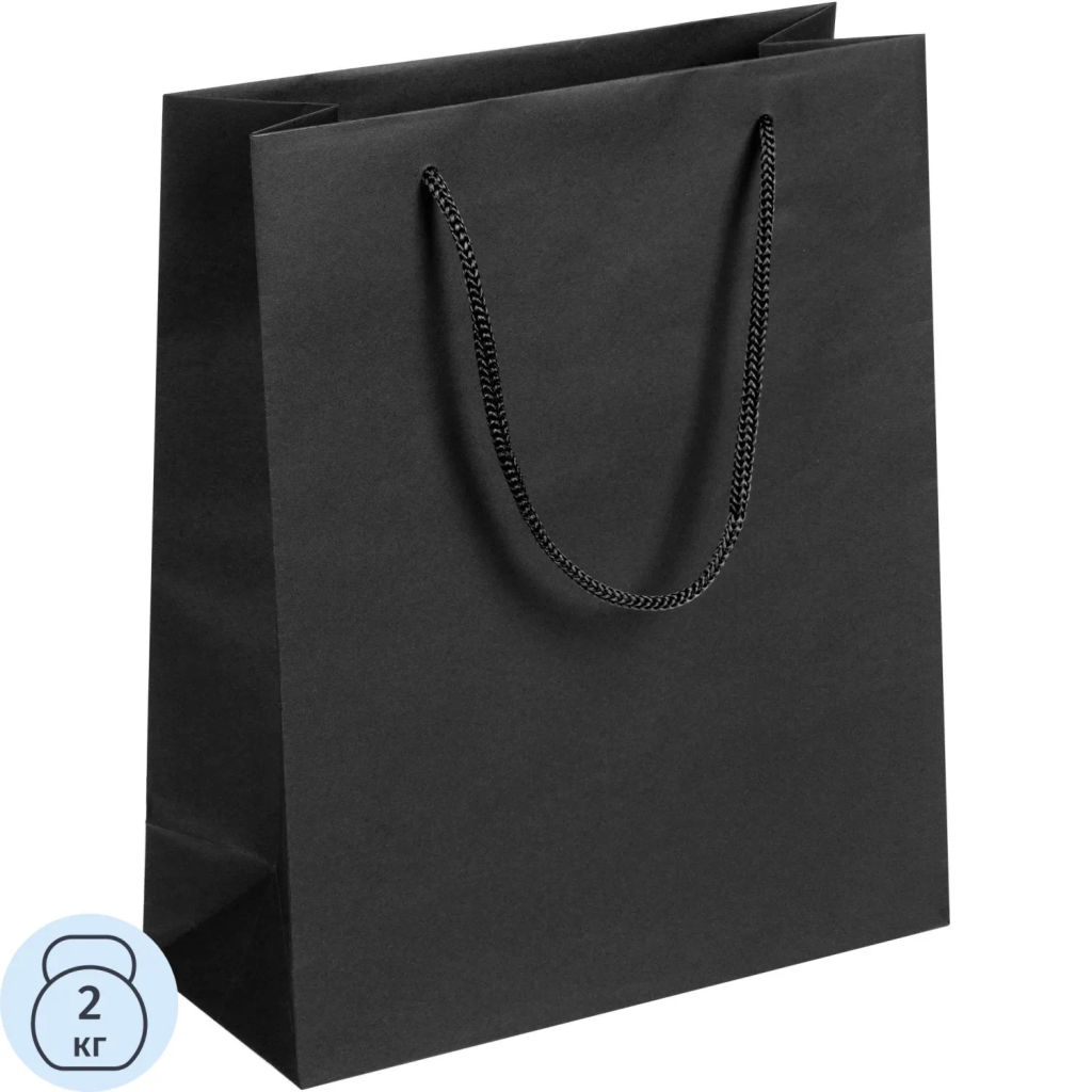 Пакет подарочный бумажный Vid M, черный 20971.30
