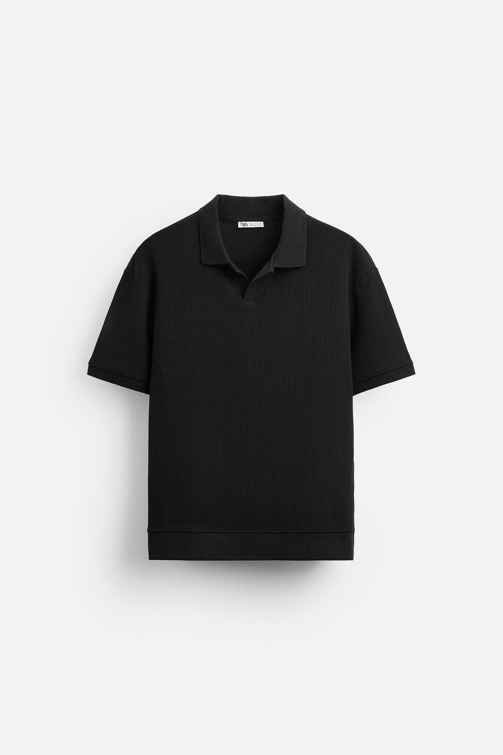 TEXTURED POLO SHIRT WITH RIBBED TRIMS - Zara фото 50