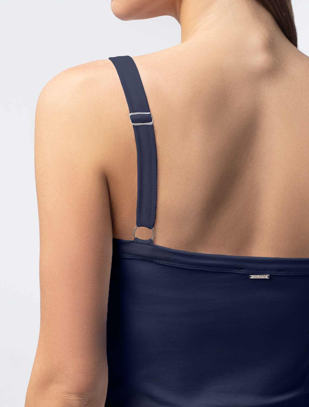 VILATTE / Топ с двуслойной зоной бра из премиального хлопка  фото 3