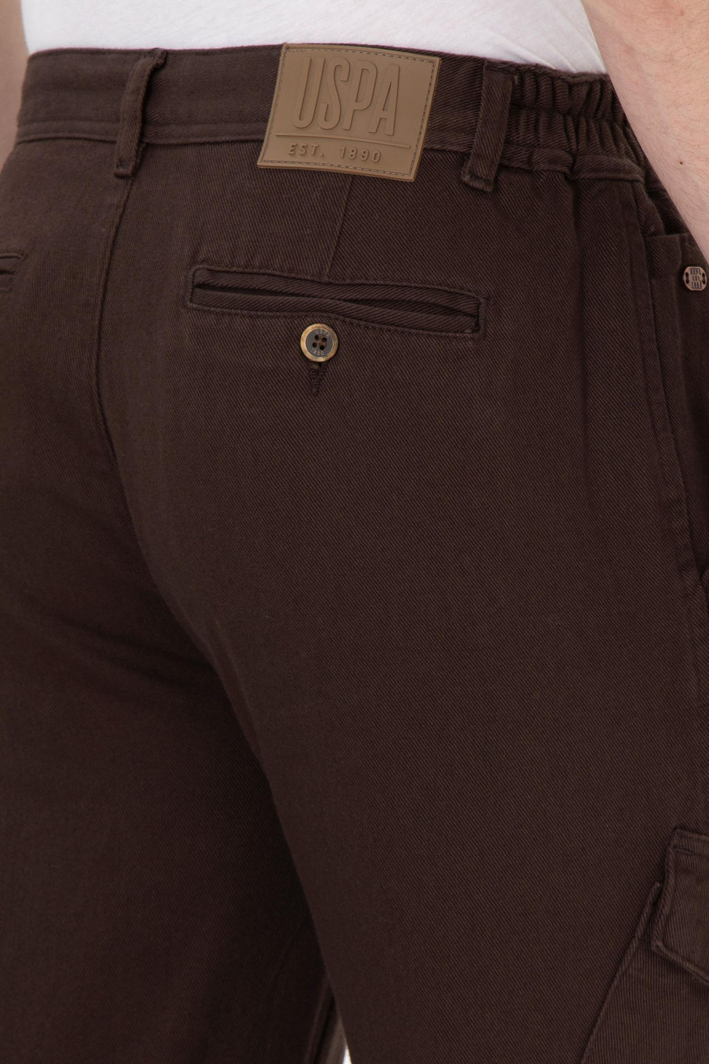 Мужские коричневые брюки из плотной ткани Неожиданная скидка в корзине - U.s. polo assn фото 6