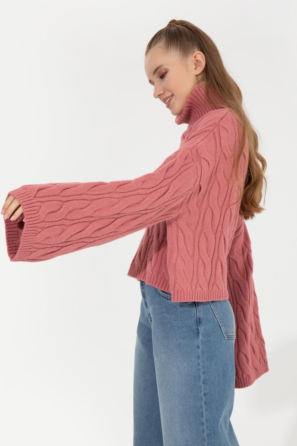 U. S. Polo Assn Женская розовая водолазка - U.s. polo assn фото 3