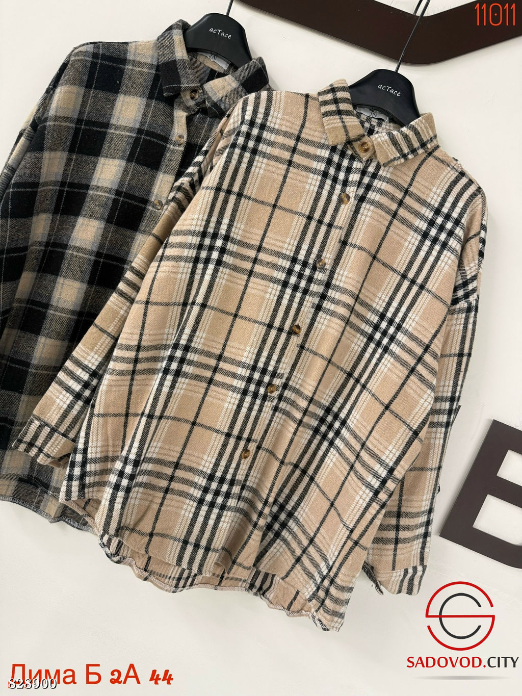 Рубашка женская в клетку