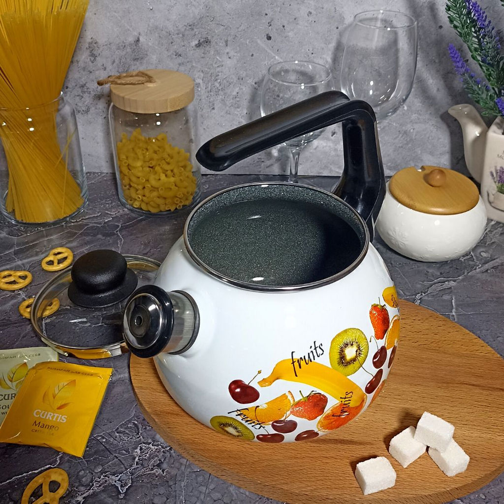 Чайник для плиты 2,0л 1RA12 белосн. со св. Фруктовый микс/Fruits