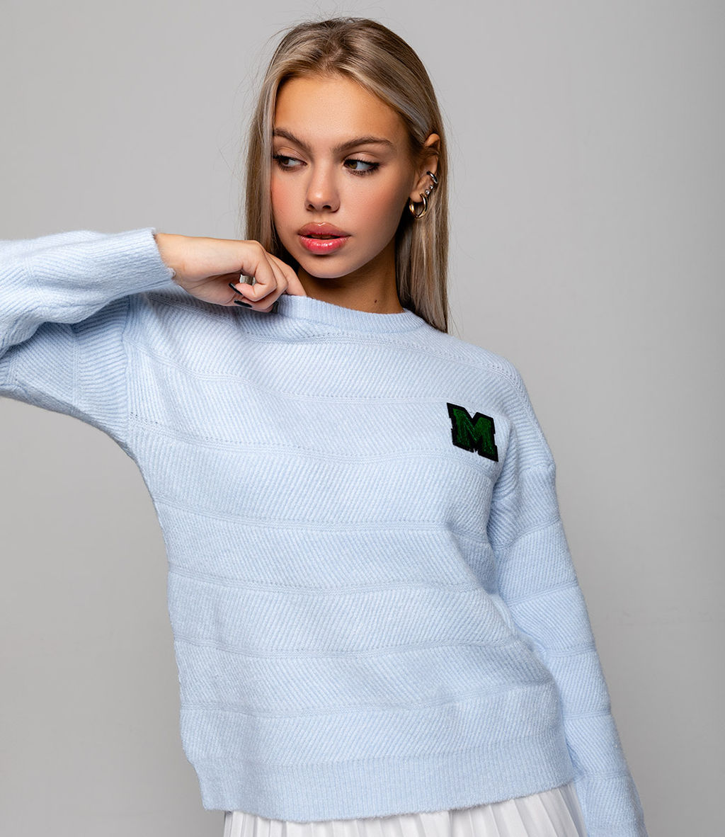 Джемпер #КТ299, светло-голубой - Dommod фото 5