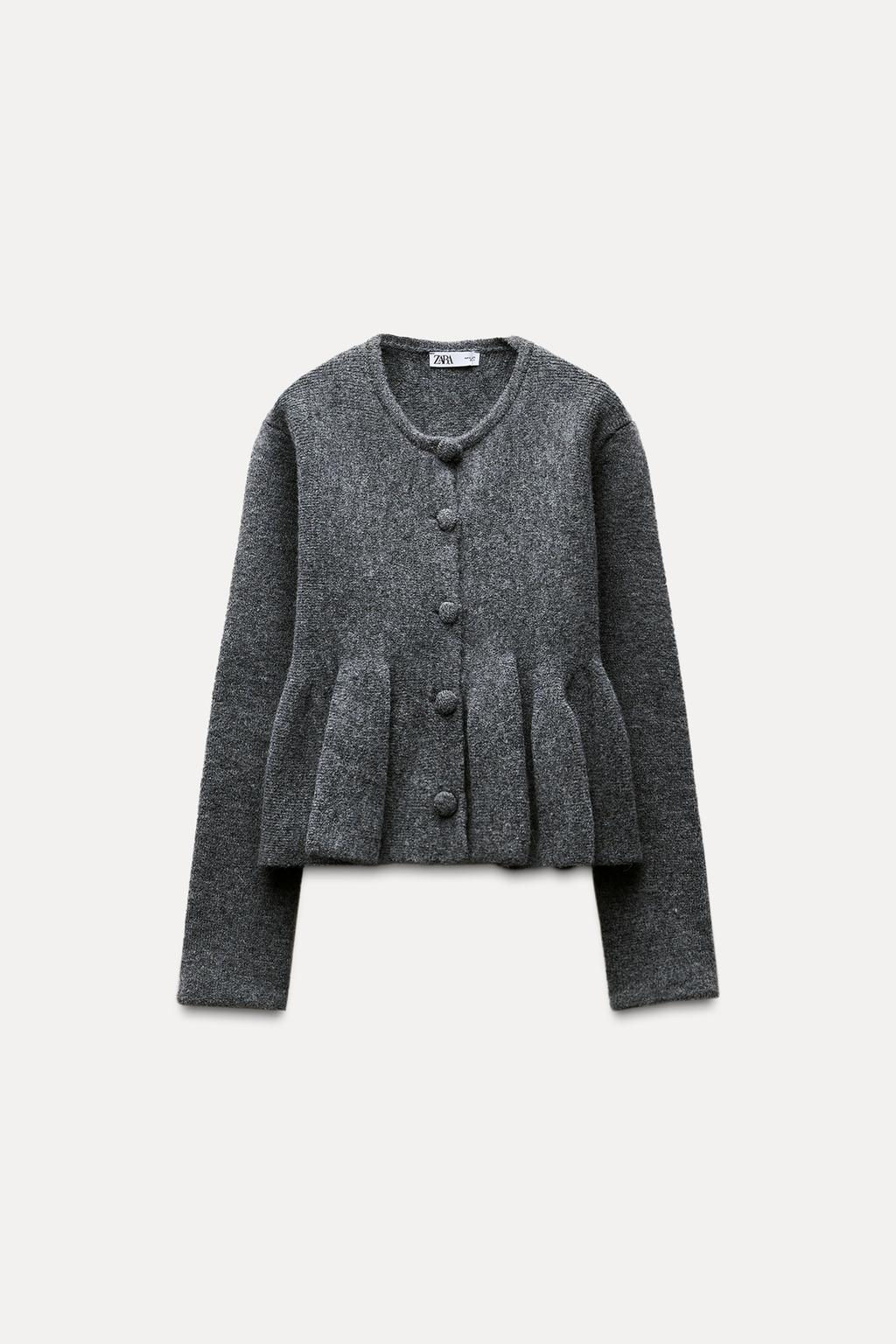 KNIT PEPLUM CARDIGAN - Zara фото 5